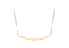 9ct Rose Gold 3mm x 41mm urved Bar Adjustable Necklace  41m/16"-43m/17"9