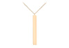 9ct Rose Gold 4.9mm x 39.7mm Vertial Bar Adjustable Necklace  41m/16"-43m/17"9