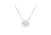 9ct White Gold Zirconia  6.7mm Slider Adjustable Necklace  41m/16"-46m/18"9