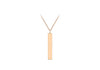 9ct Rose Gold 3mm x 20mm Vertial Bar Adjustable Necklace  41m/16"-43m/17"9