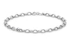 9ct White Gold Hollow Oval Belcher  Bracelet 19m/7.5"9