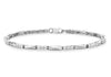 9ct White Gold Zirconia Bar Link Bracelet 