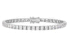 9ct White Gold 4mm Round Zirconia  Tennis Bracelet 19m/7.5"9