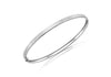 9ct White Gold Diamond Cut Flat Tube Bangle