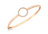 9ct Rose Gold Zirconia  16mm Ring Bangle