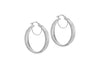 9ct White Gold 6mm Round Disc Earrings