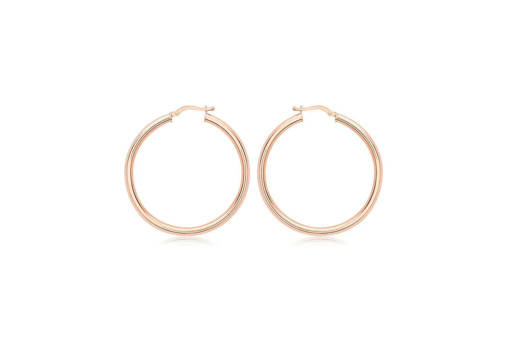 9ct Rose Gold 13mm Sleeper Hoop Earrings