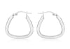 9ct White Gold Polished Creole Earrings