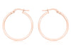 9ct Rose Gold 24mm Creole Earrings