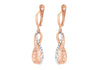 9ct 2-Tone Gold Filigree Open Twist Drop Earrings