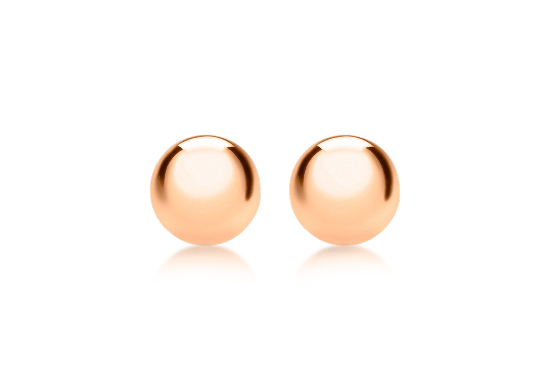 9ct Rose Gold 6mm Ball Stud Earrings