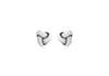 9ct White Gold 6mm Knot Stud Earrings