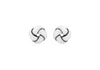 9ct White Gold 9mm Knot Stud Earrings