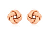 9ct Rose Gold 10mm Knot Stud Earrings