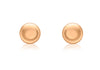 9ct Rose Gold 7mm Button Stud Earrings