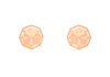 9ct Rose Gold Diamond Cut 7mm Otagonal Stud Earrings