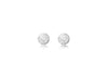 9ct White Gold 3mm Diamond Cut Ball Stud Earrings