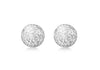 9ct White Gold 8mm Diamond Cut Ball Stud Earrings