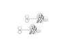9ct White Gold Pearl Knot Stud Earrings
