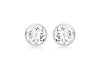 9ct White Gold 5mm Round Zirconia  Stud Earrings