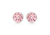 9ct White Gold 5mm Pink Zirconia  Stud Earrings