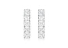 9ct White Gold Zirconia  Drop Earrings