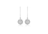 9ct White Gold 0.50ct Diamond Cluster Drop Earrings