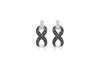 9ct White Gold 0.30t Black and White Diamond Figure 8 Stud Earrings