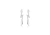 9ct White Gold 0.09ct Diamond Ribbon Drop Earrings