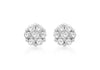9ct White Gold 0.20t Diamond Cluster 5mm Stud Earrings