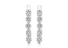 9ct White Gold 0.15t Diamond Cluster Hoop Earrings