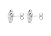 9ct White Gold 10mm Zirconia  and Star Stud Earrings