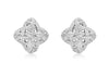 9ct White Gold 0.05t Diamond Celtic Stud Earrings