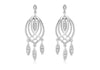 9ct White Gold 0.11t Diamond handelier Drop Earrings