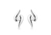 9ct White Gold 0.06t Diamond Swirl Stud Earrings
