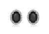 9ct White Gold 0.06t Diamond and Sapphire Cluster Stud Earrings