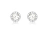 9ct White Gold Zirconia  7.7mm Stud Earrings