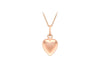 9ct Rose Gold 7.6mm x 14.3mm Puffed Hollow Heart Pendant