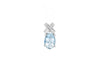 9ct White Gold 0.005t Diamond and Aquamarine Kiss Pendant