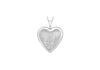 9ct White Gold Etched  St hristopher Heart Locket