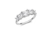 9ct Yellow Gold Princess Cut White Zirconia Graduated 5-Stone Ring