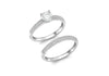 2 Ring Set with Zirconia  Stones in 9ct White Gold