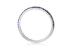 9ct White Gold Sapphire Half Eternity Ring