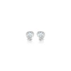 9ct White Gold 0.015ct Diamond and 0.45ct Aquamarine Heart Stud Earrings