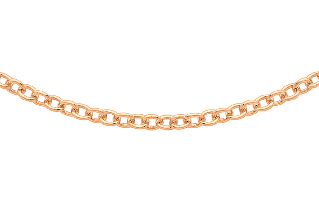 18ct Rose Gold Trace Chain