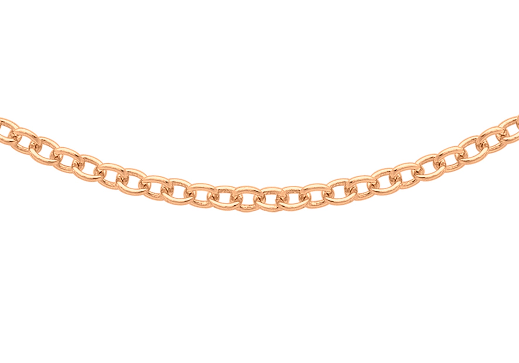 18ct Rose Gold Trace Chain