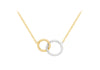 18ct Two-Tone Gold Interlocked Rings Necklace