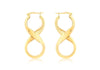 18ct Yellow Gold 'Figure 8' Creole Earrings