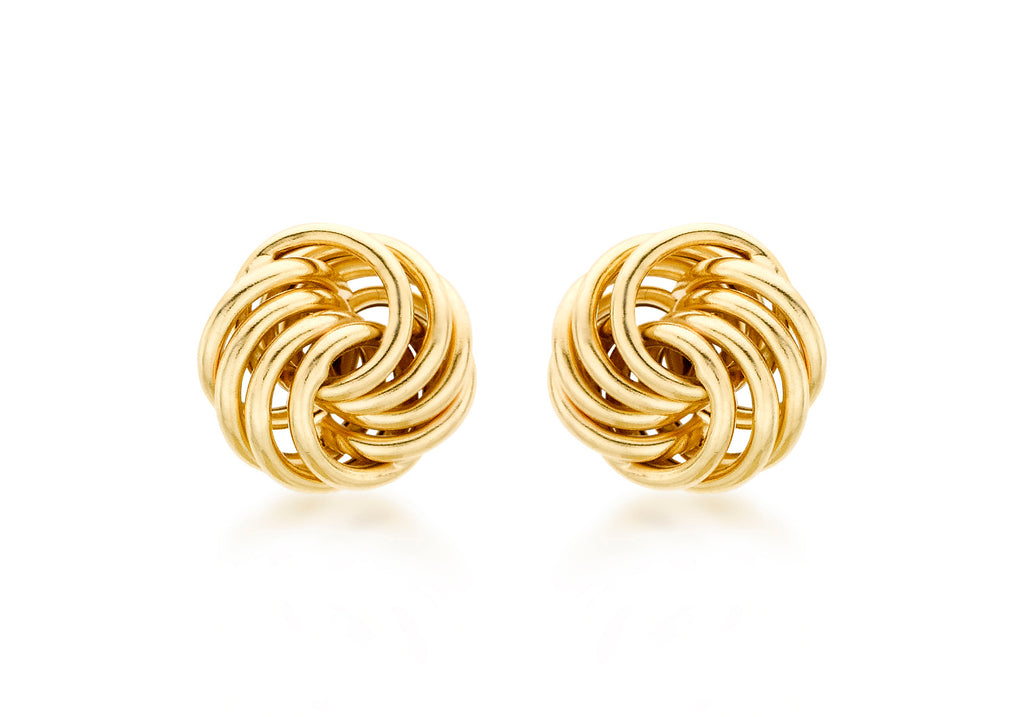 18ct Yellow Gold Rose Stud Earrings