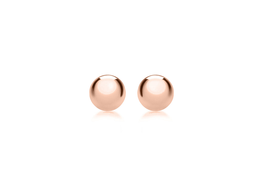 18ct Rose Gold 4mm Ball Stud Earrings